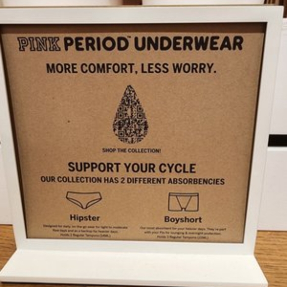 NWT Victorias Secret PINK Gray Marble Period Boy Shorts Sz M, Never Worn - Picture 4 of 9